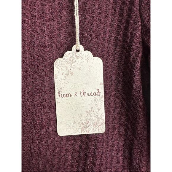 Hem & Thread Sweater Womens Lace Detailed Long Sleeve Size Small NWT - Picture 7 of 7